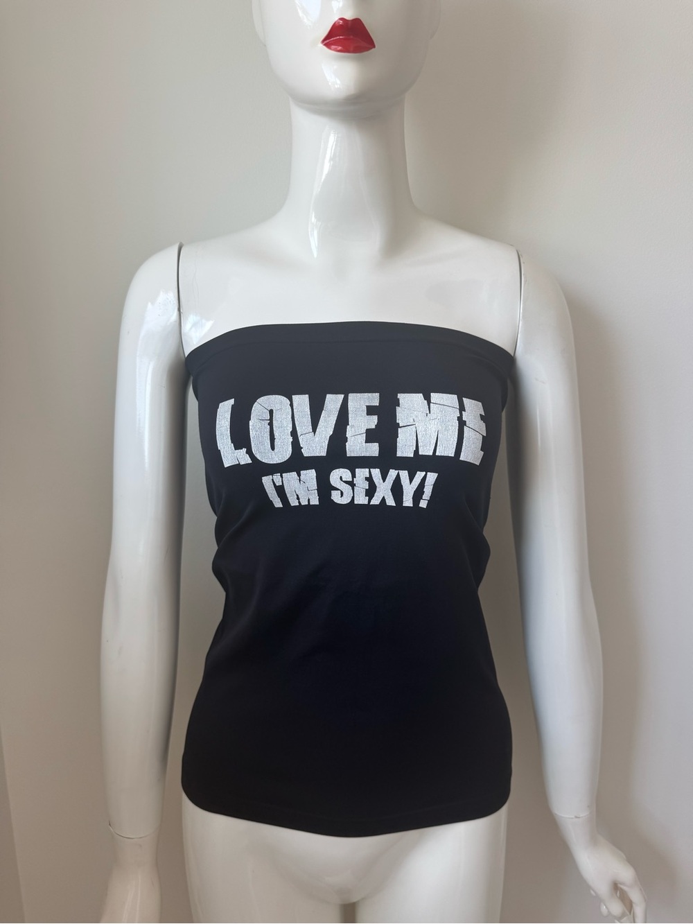 Vintage black D&G dolce&gabbana graphic tube top